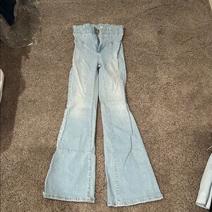 Light Blue Free People Flare Jeans